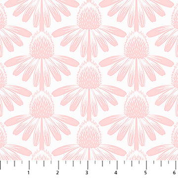 Indelible; Soft- Blush Coneflower: Sold by the 1/2 yard