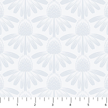 Indelible; Soft- Cloud Coneflower: Sold by the 1/2 yard