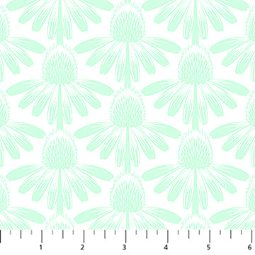 Indelible; Soft- Mint Coneflower: Sold by the 1/2 yard