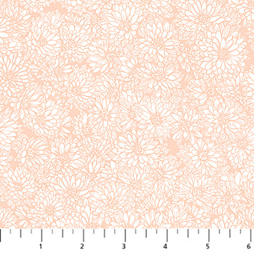 Indelible; Soft- Creamsicle Mums: Sold by the 1/2 yard