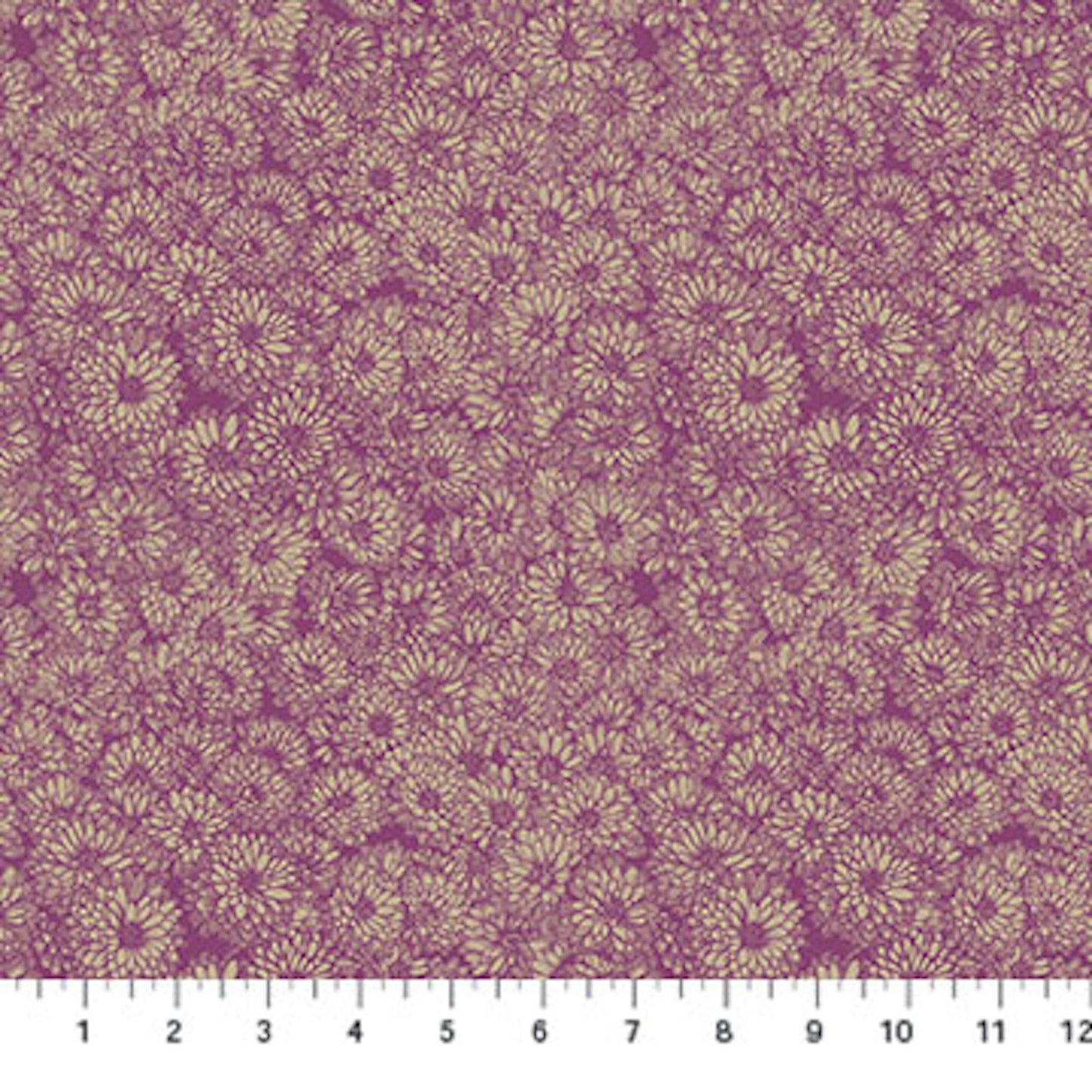 Indelible- Mauve Mums: Sold by the 1/2 yard