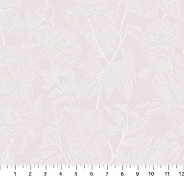Indelible; Soft- Doe Peony: Sold by the 1/2 yard
