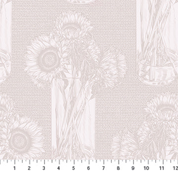 Indelible; Soft- Breath Sunflowers: Sold by the 1/2 yard