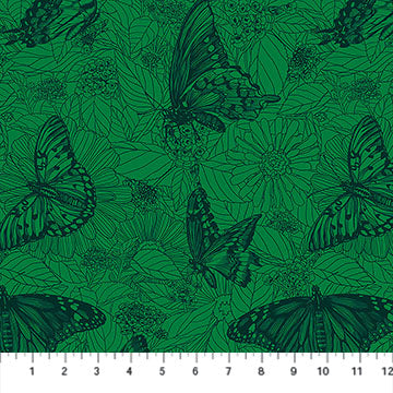 Indelible Ink- Jade Winging It: Sold by the 1/2 yard