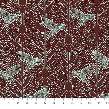 Indelible Ink- Patina Humming: Sold by the 1/2 yard