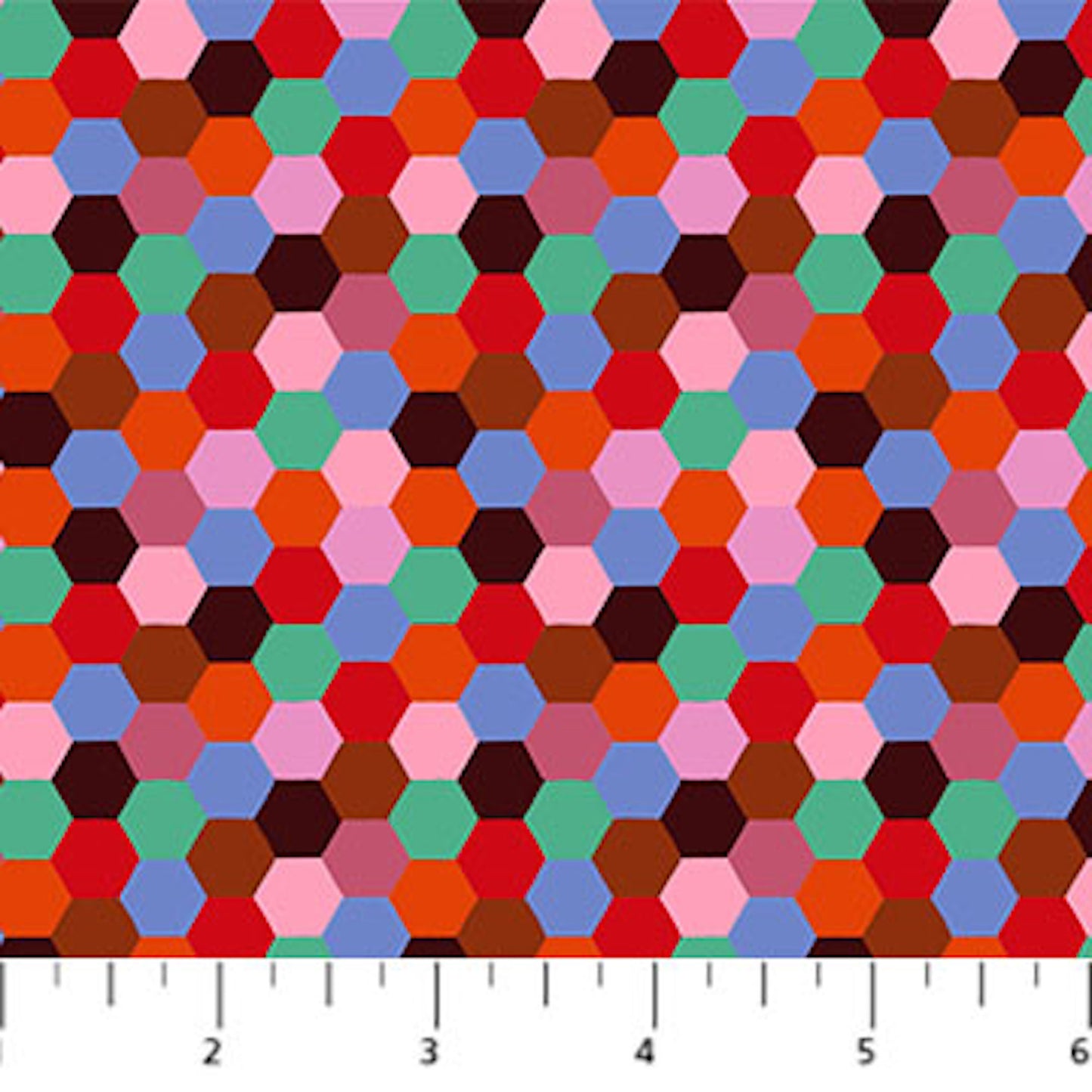 Piecework- Rustic Hexagons: Sold by the 1/2 yard
