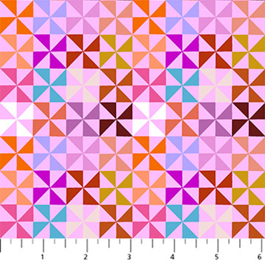 Piecework- Playroom Pinwheel: Sold by the 1/2 yard