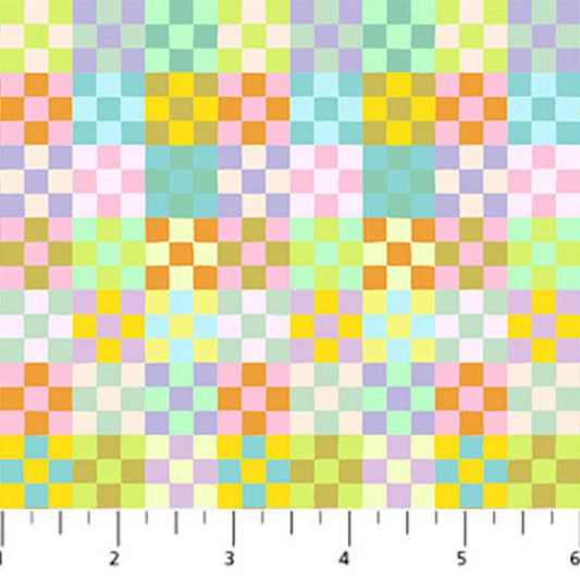 Piecework- Powder Nine Patch: Sold by the 1/2 yard