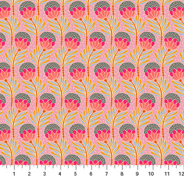 Shooting Star- Lavender Bouncy Blooms: Sold by the 1/2 yard