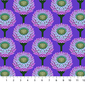 Iconic- Periwinkle Strawflower: Sold by the 1/2 yard