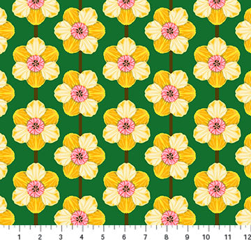 Iconic- Verdant Daffodil: Sold by the 1/2 yard