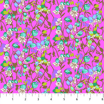 Jumpstart- Fuchsia Silene: Sold by the 1/2 yard