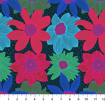 Jumpstart- Navy Stars and Stripes: Sold by the 1/2 yard