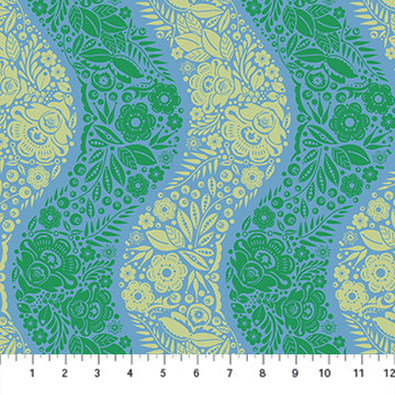 Perennial Borders- Sea Village Path: Sold by the 1/2 yard