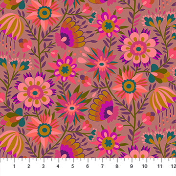 Allegory- Rose Charmed: Sold by the 1/2 yard