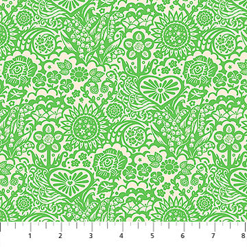 Yesterday- Verdant Little Heaven: Sold by the 1/2 yard