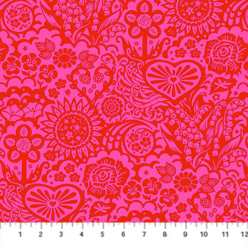Yesterday- Valentine Big Heaven: Sold by the 1/2 yard