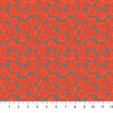 Yesterday- Tomato Rosette: Sold by the 1/2 yard
