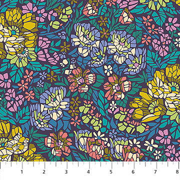 Rhapsody- Ocean Mosaic: Sold by the 1/2 yard