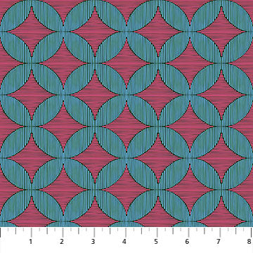 Rhapsody- Berry Woven Windows: Sold by the 1/2 yard