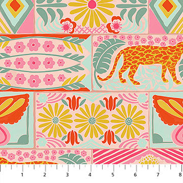 Rhapsody- Sunny Bricklayer: Sold by the 1/2 yard