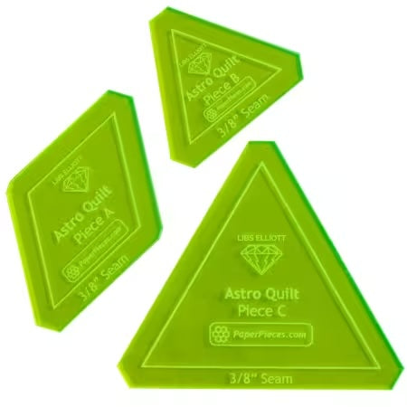 Astro Quilt Cutting Templates: 3pc