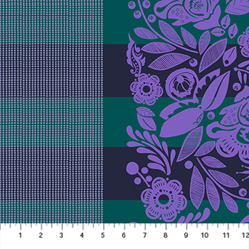 Perennial Borders- Ocean Festival 108" Wide Backing: Sold by the 1/2 yard