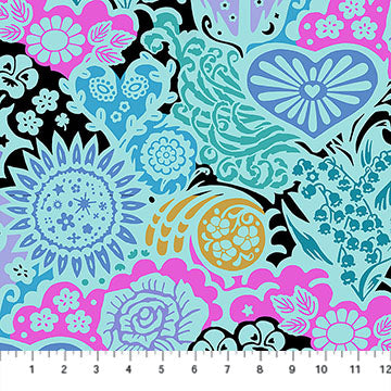 Backings No.3- Sea Euphoria 108" Wide Backing: Sold by the 1/2 yard
