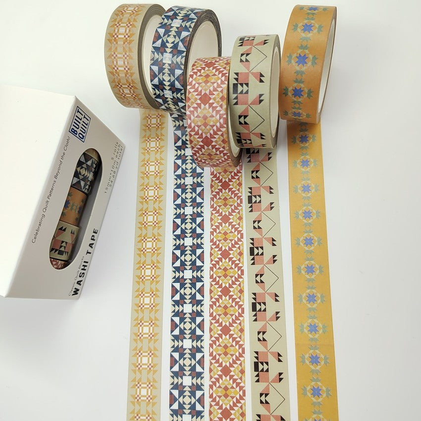 Classic Quilt Blocks Washi Tape: 5 Rolls