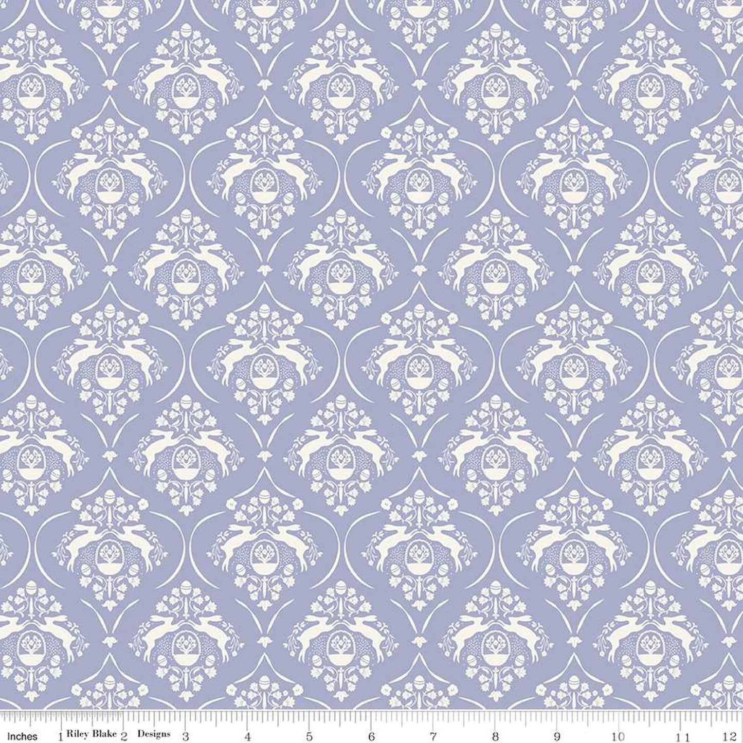 Springtime- Lilac Damask: Sold By The 1/2 Yard- Cut Continuously