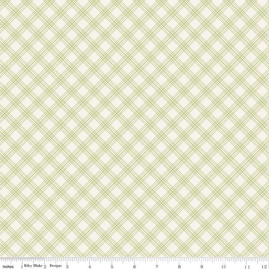 Springtime- Fern Plaid: Sold By The 1/2 Yard- Cut Continuously