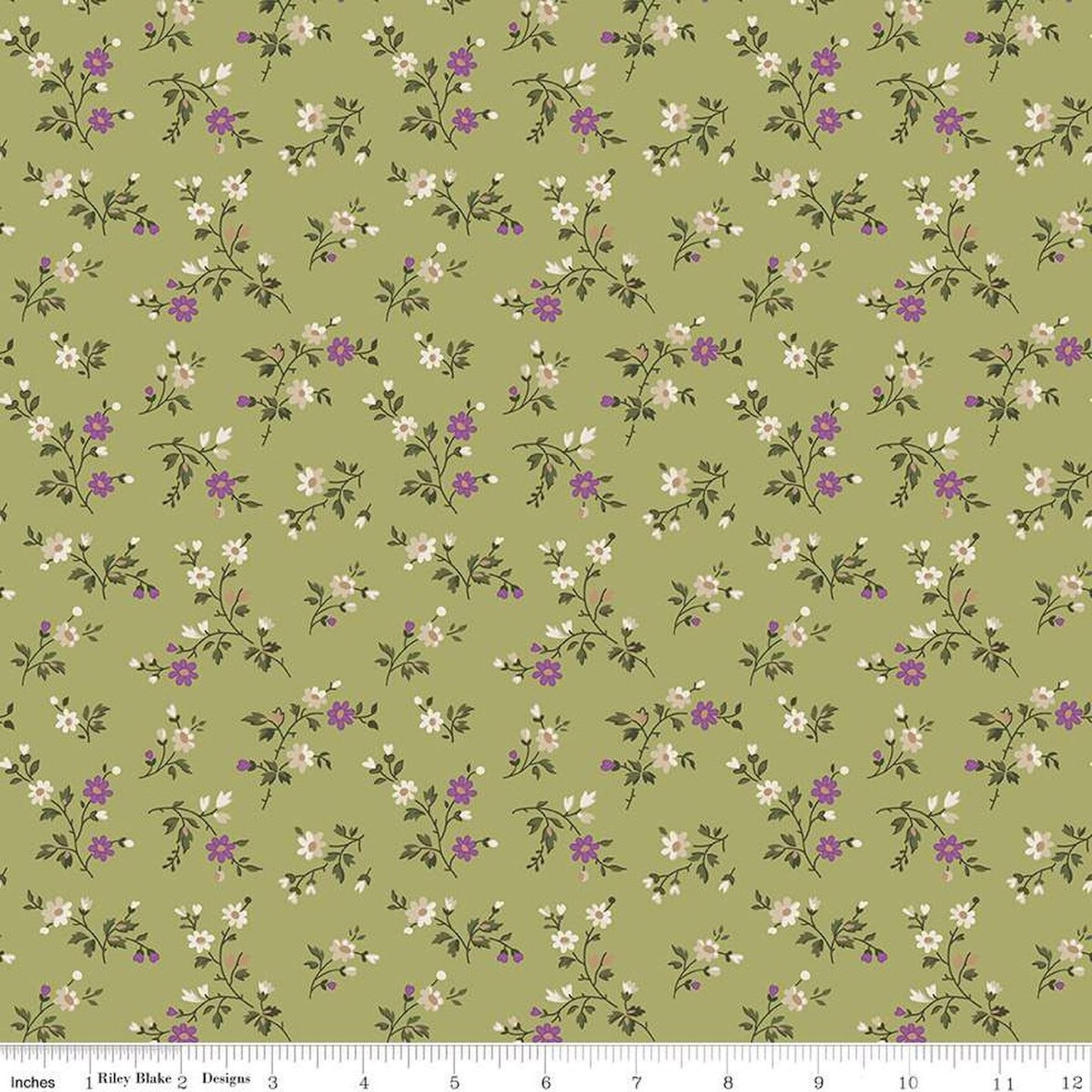 Anne of Green Gables- Fern Stems: Sold by the 1/2 Yard