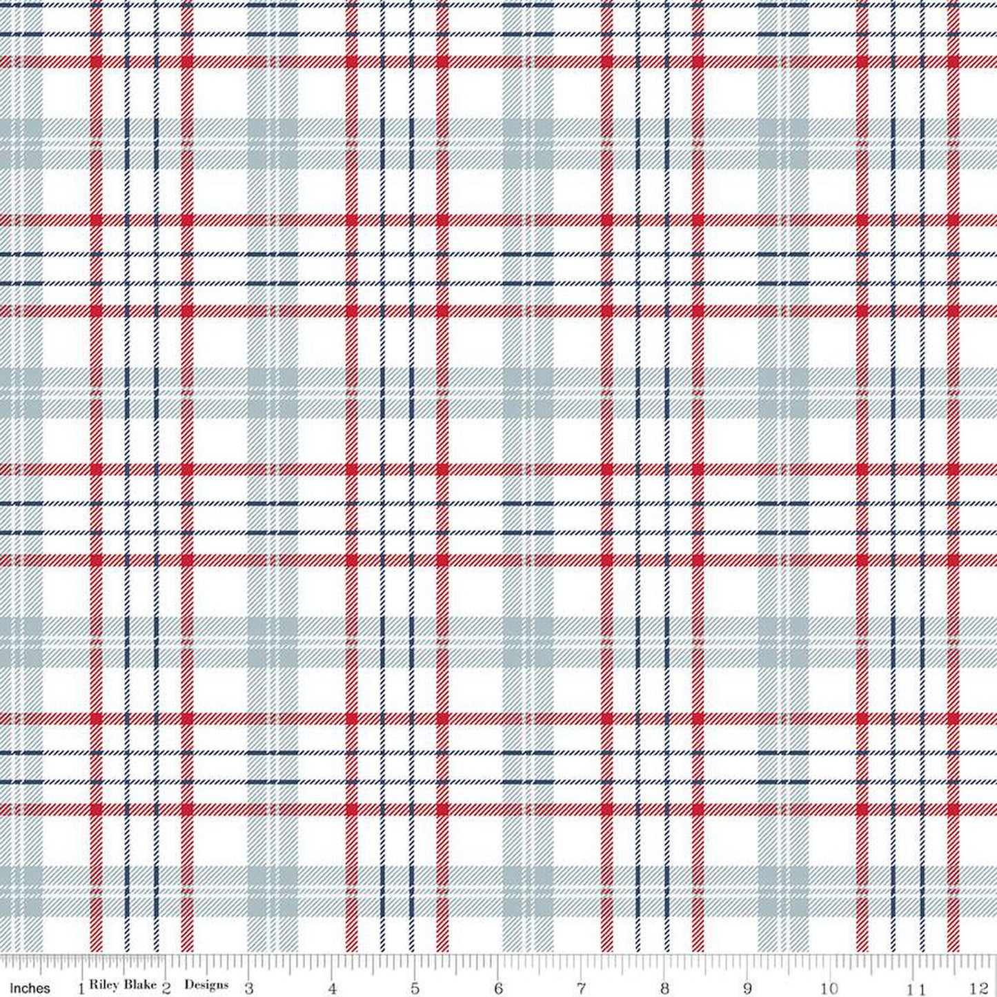 American Beauty- Storm Plaid: Sold by the 1/2 yard