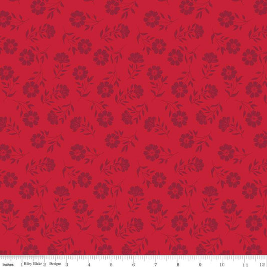 American Beauty- Tonal Red: Sold by the 1/2 yard