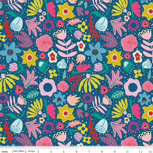 The Genesis of a Journey- Denim Along the Way: Sold by the 1/2 yard