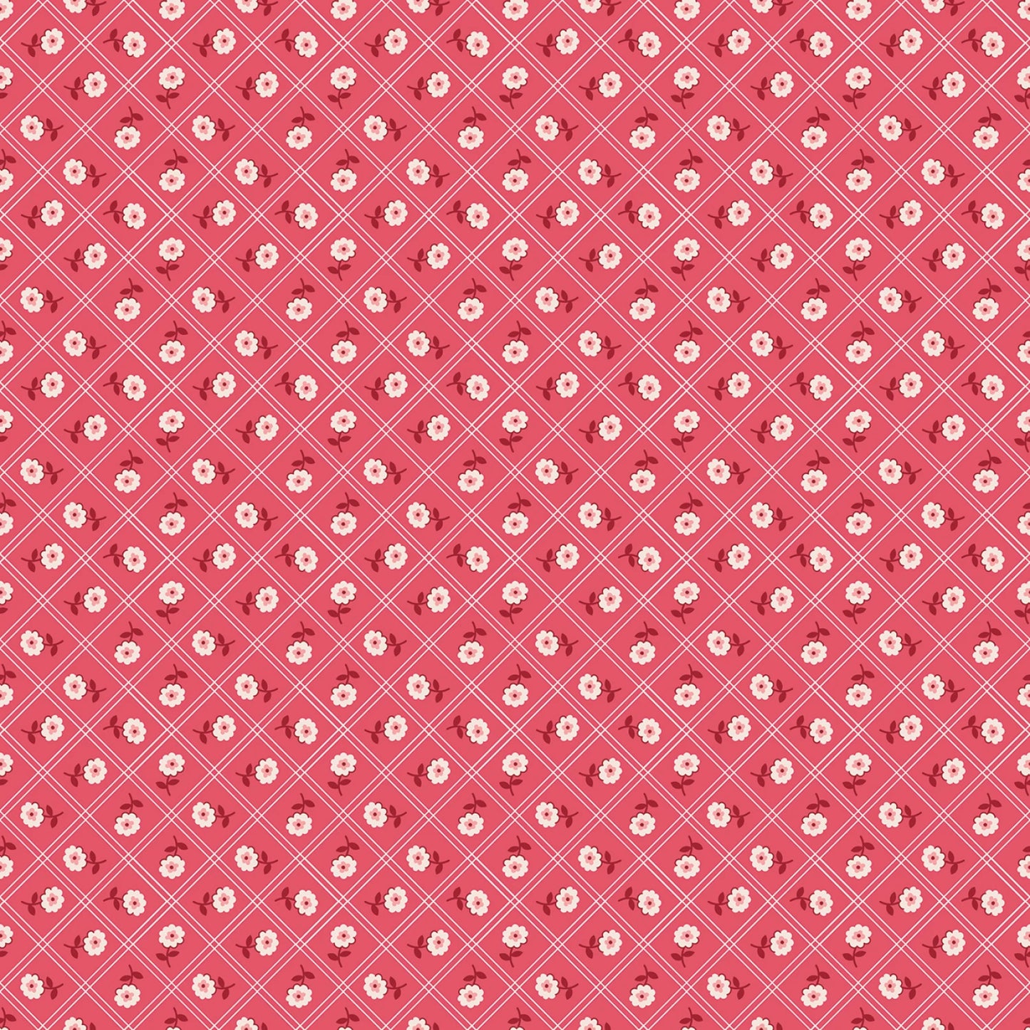 Berry & Sage- Tea Rose Calico: Sold by the 1/2 yard