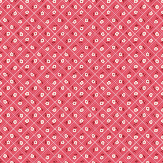 Berry & Sage- Tea Rose Calico: Sold by the 1/2 yard
