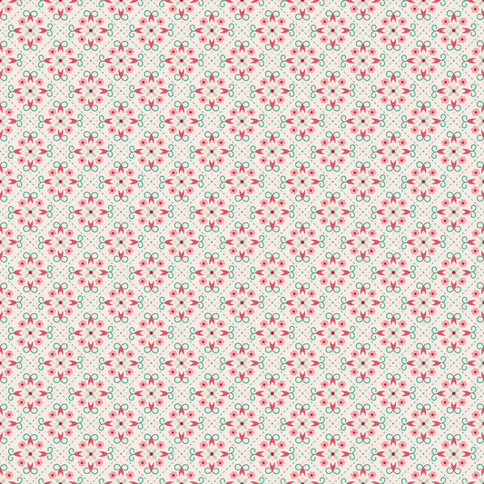 Berry & Sage- Latte Wallpaper: Sold by the 1/2 yard