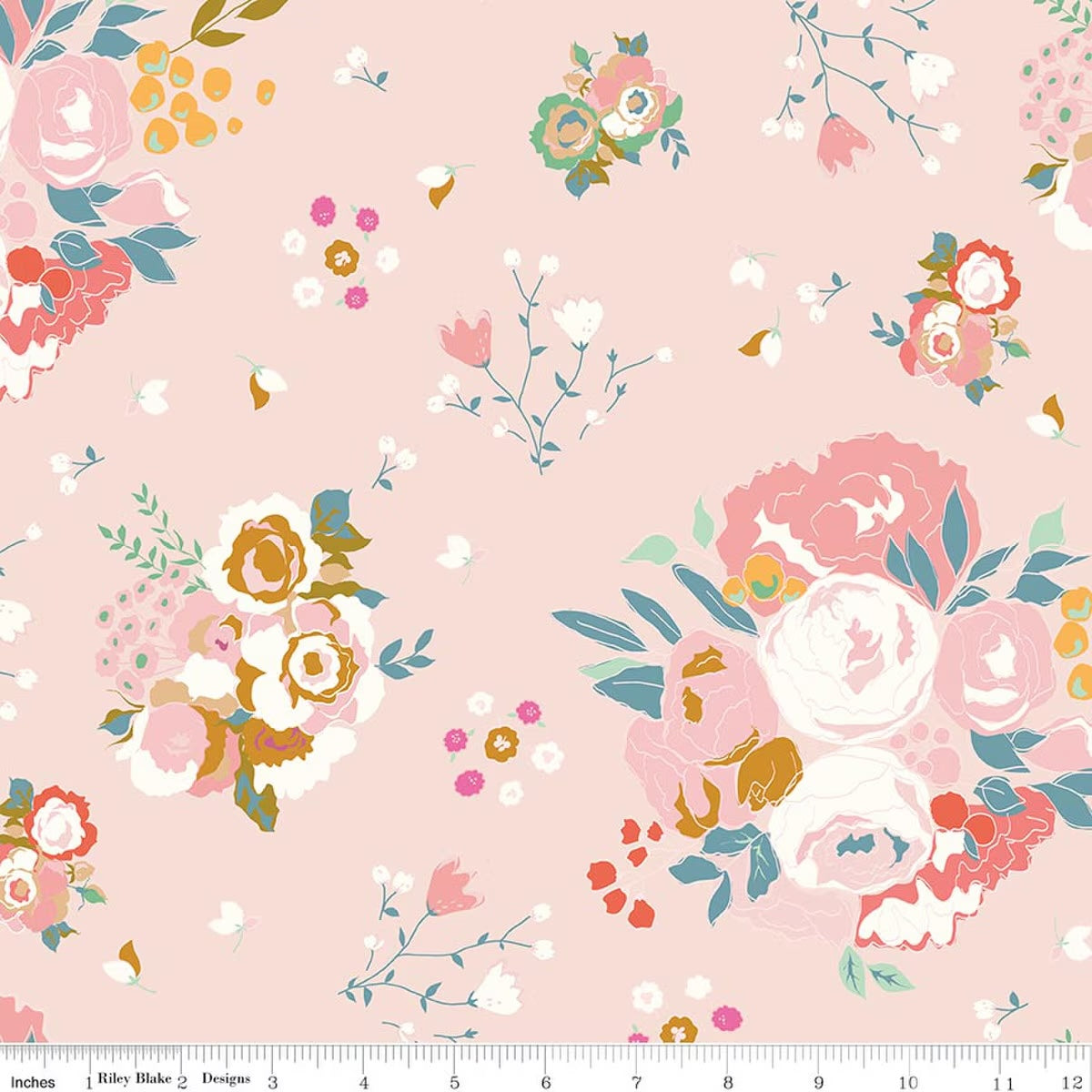 Cotton Nook- Blush Main: Sold by the 1/2 yard