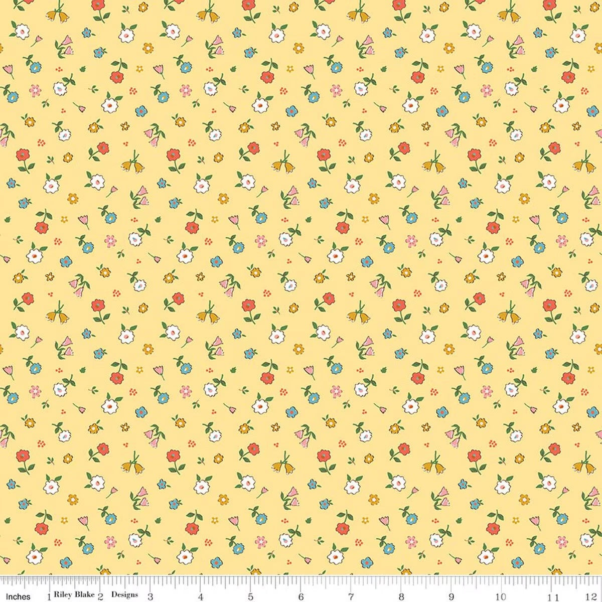 Cotton Nook- Sunshine Pretty: Sold by the 1/2 yard