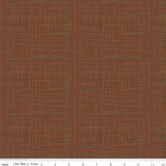 Grasscloth Cottons- Foliage: Sold By The 1/2 Yard- Cut Continuously