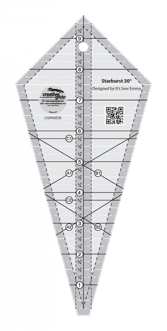 Creative Grids Starburst 30º Triangle Ruler