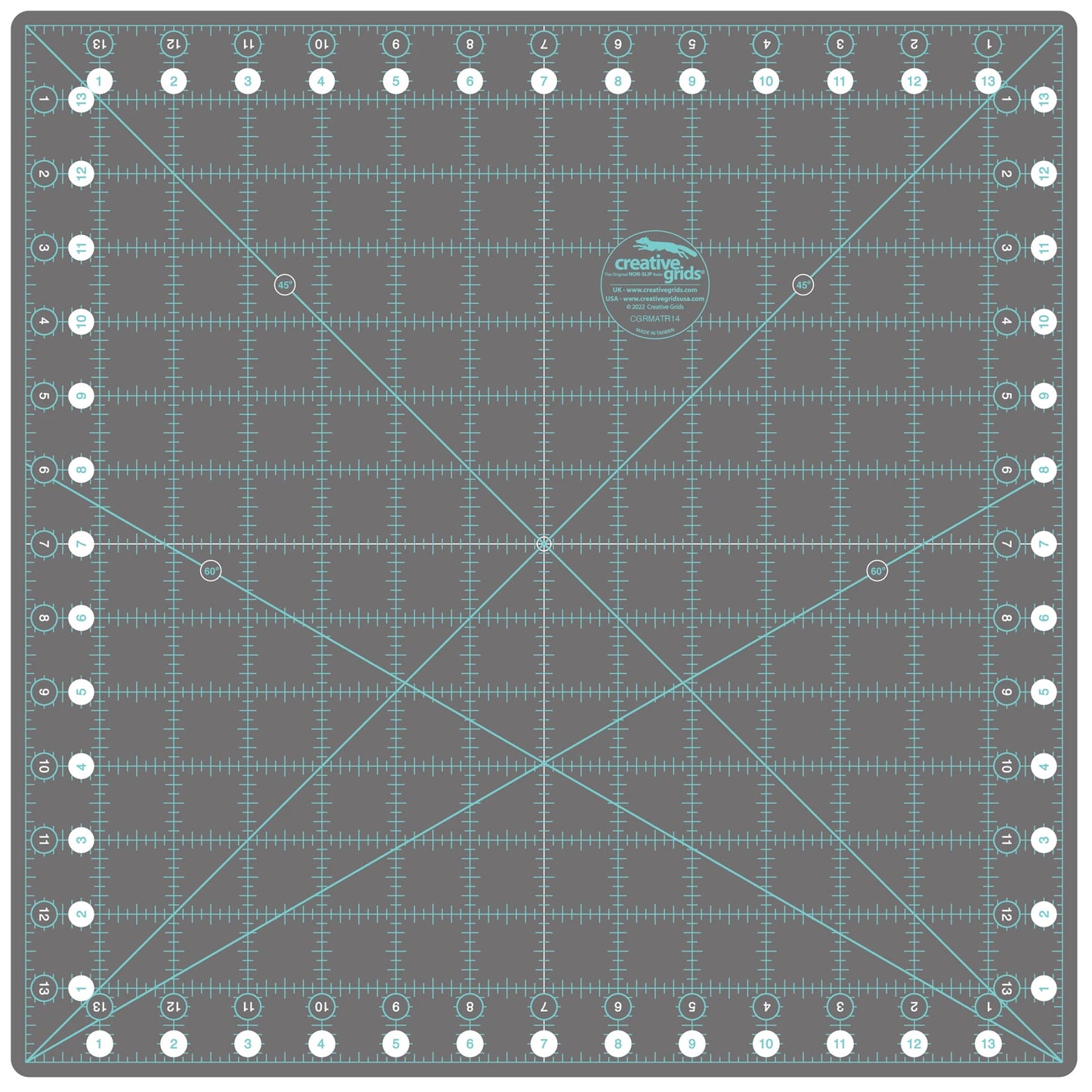 Creative Grids- Self Healing Rotating Rotary Cutting Mat: 14in x 14in