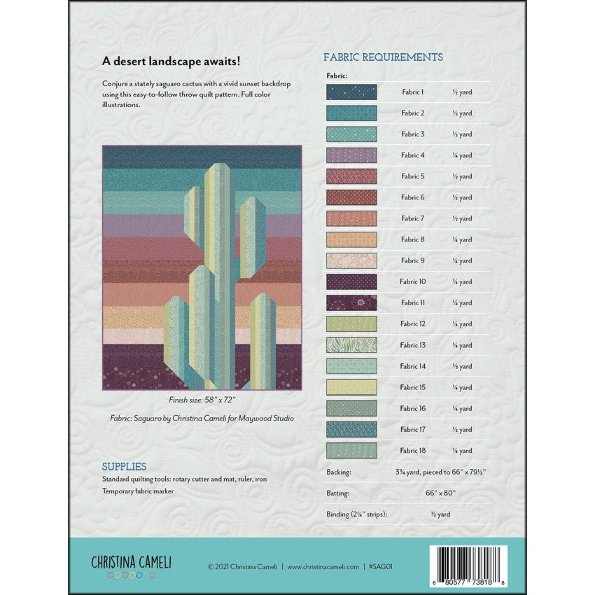 Saguaro Quilt Pattern