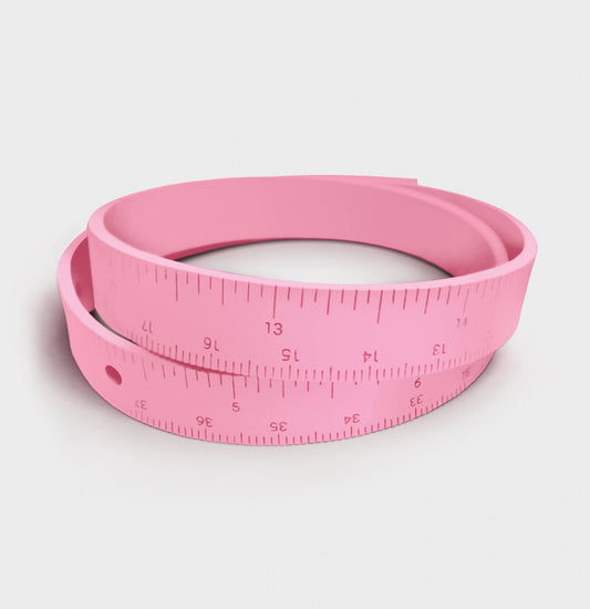 Pink Rubber Wrist Ruler