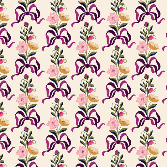 Rococo Riot- Light Floral Fete: Sold by the 1/2 Yard