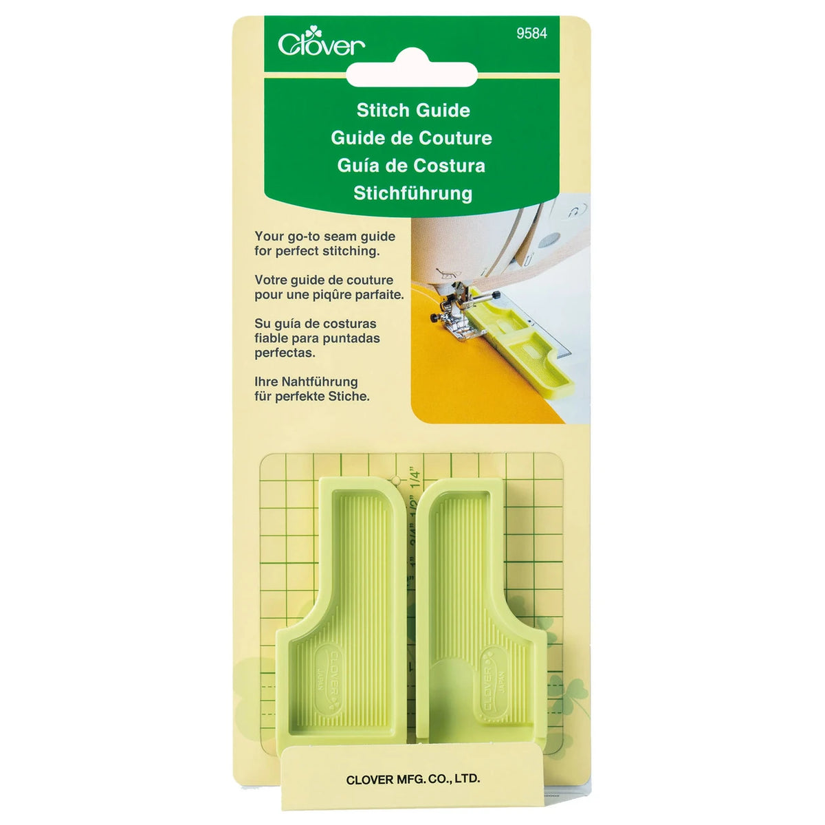 Clover Seam Guide: 6-in-1 Stick 'n Stitch Guide