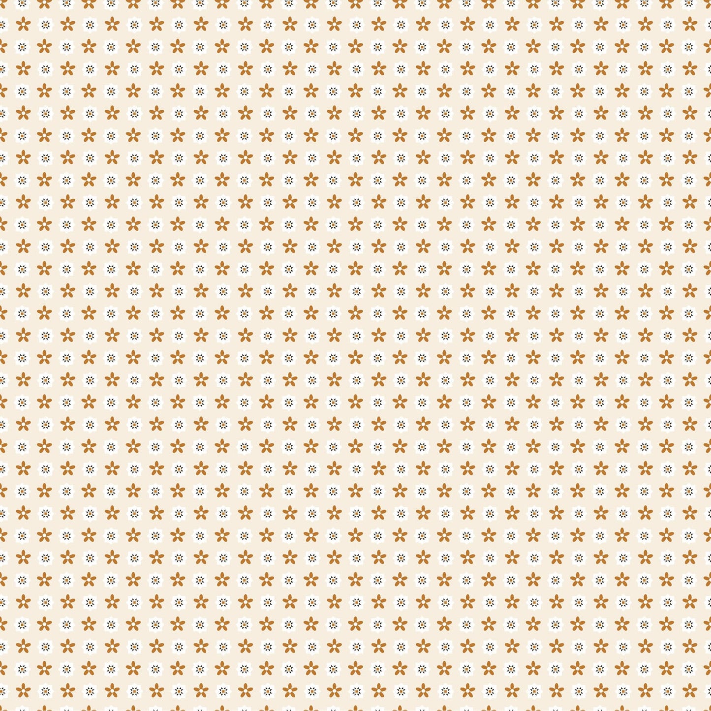 Coneflower Corral- Light Khaki Bandana: Sold by the 1/2 yard.