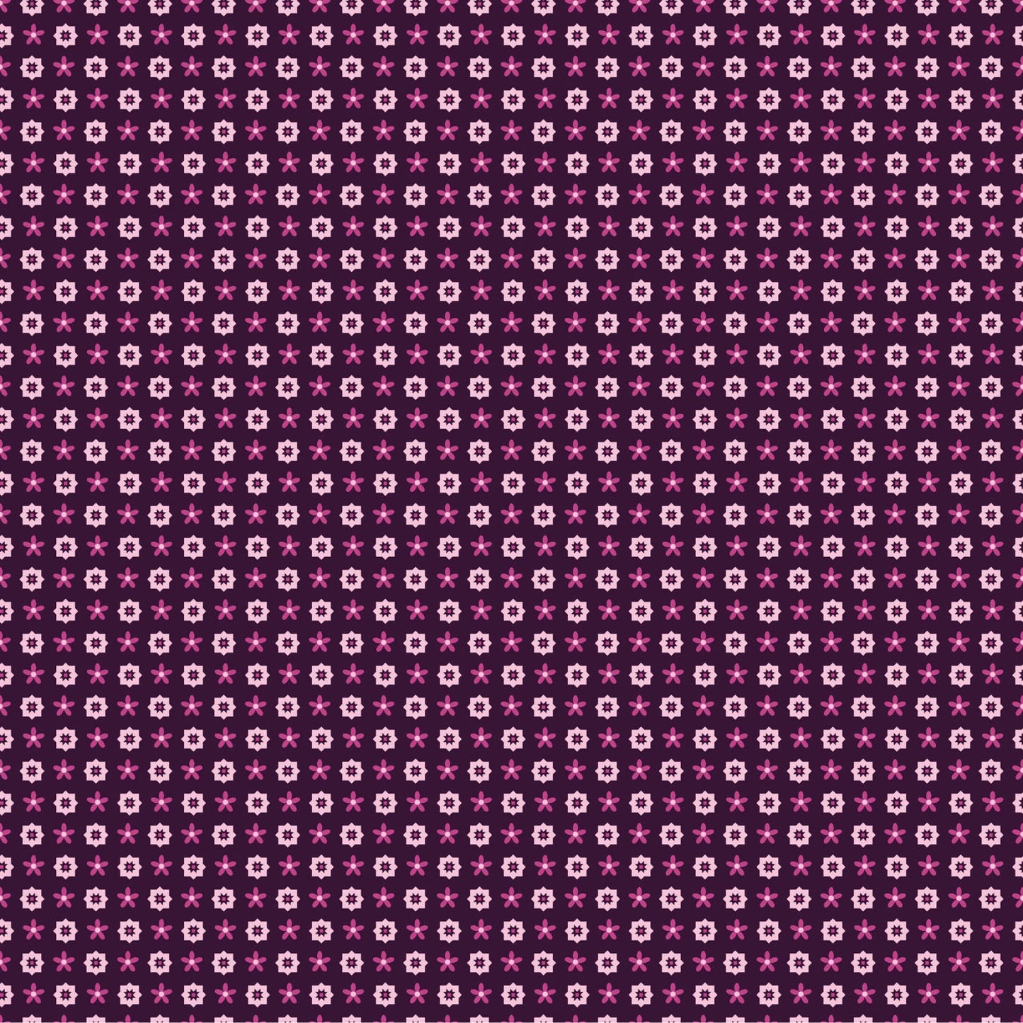 Coneflower Corral- Dark Eggplant Bandana: Sold by the 1/2 yard.