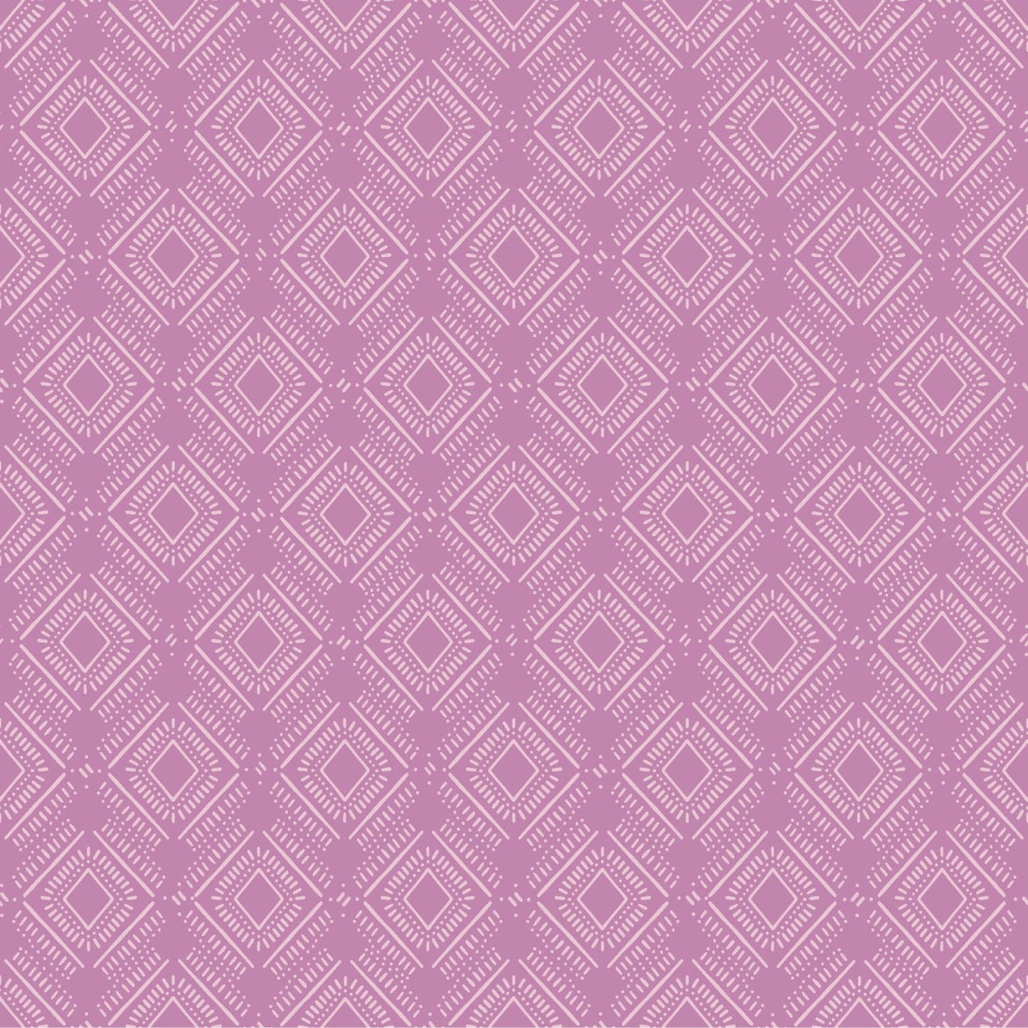 Coneflower Corral- Eggplant Diamonds: Sold by the 1/2 yard.